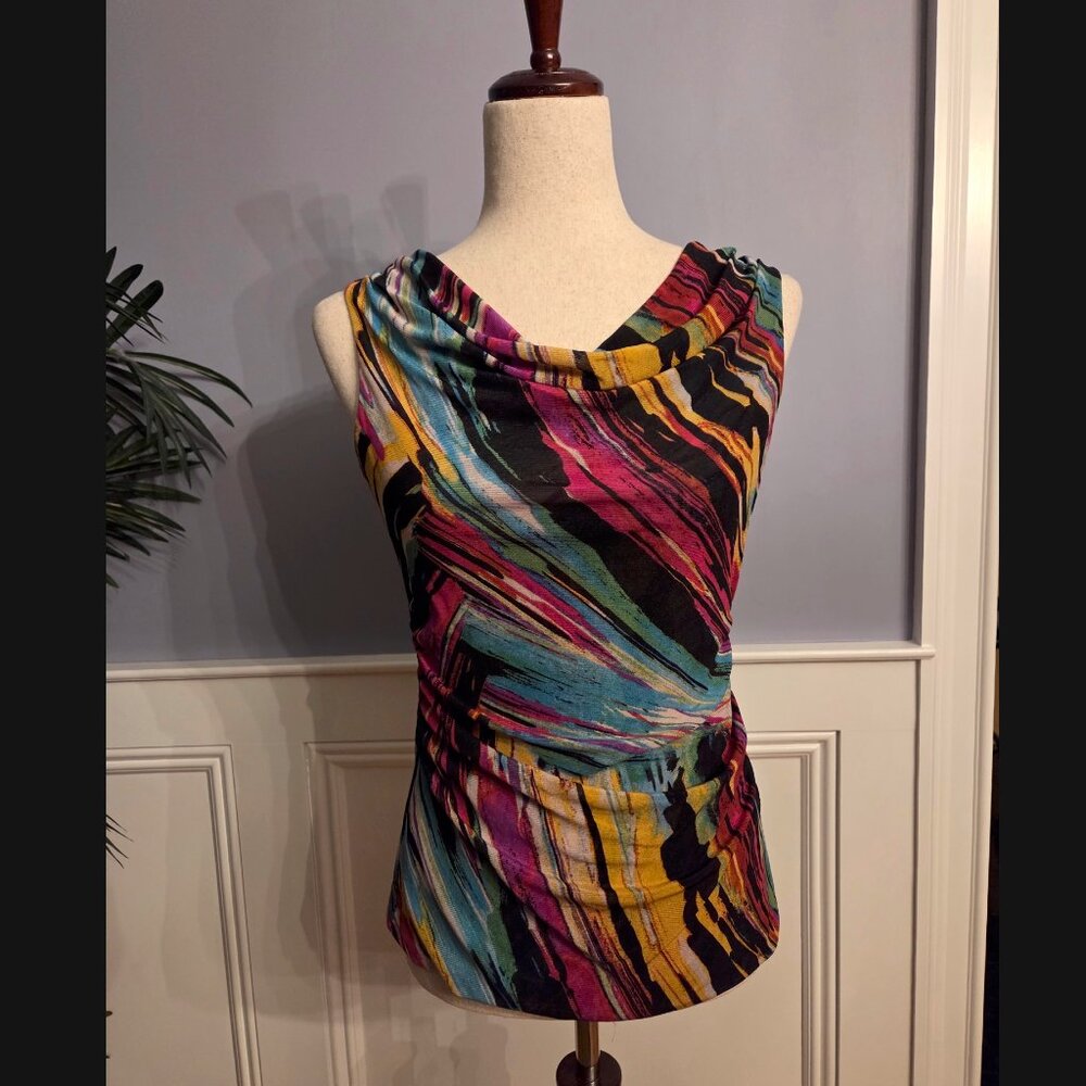 Cable & Gauge Cowl Neck Top